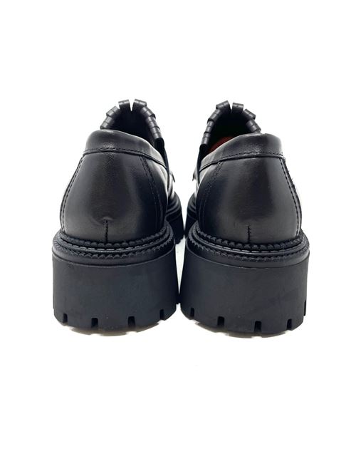 Mocassino donna con frangia e platform IL LACCIO | 8041LEATHERBLACK